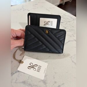 NWT Hobo Black Leather Quilted wallet